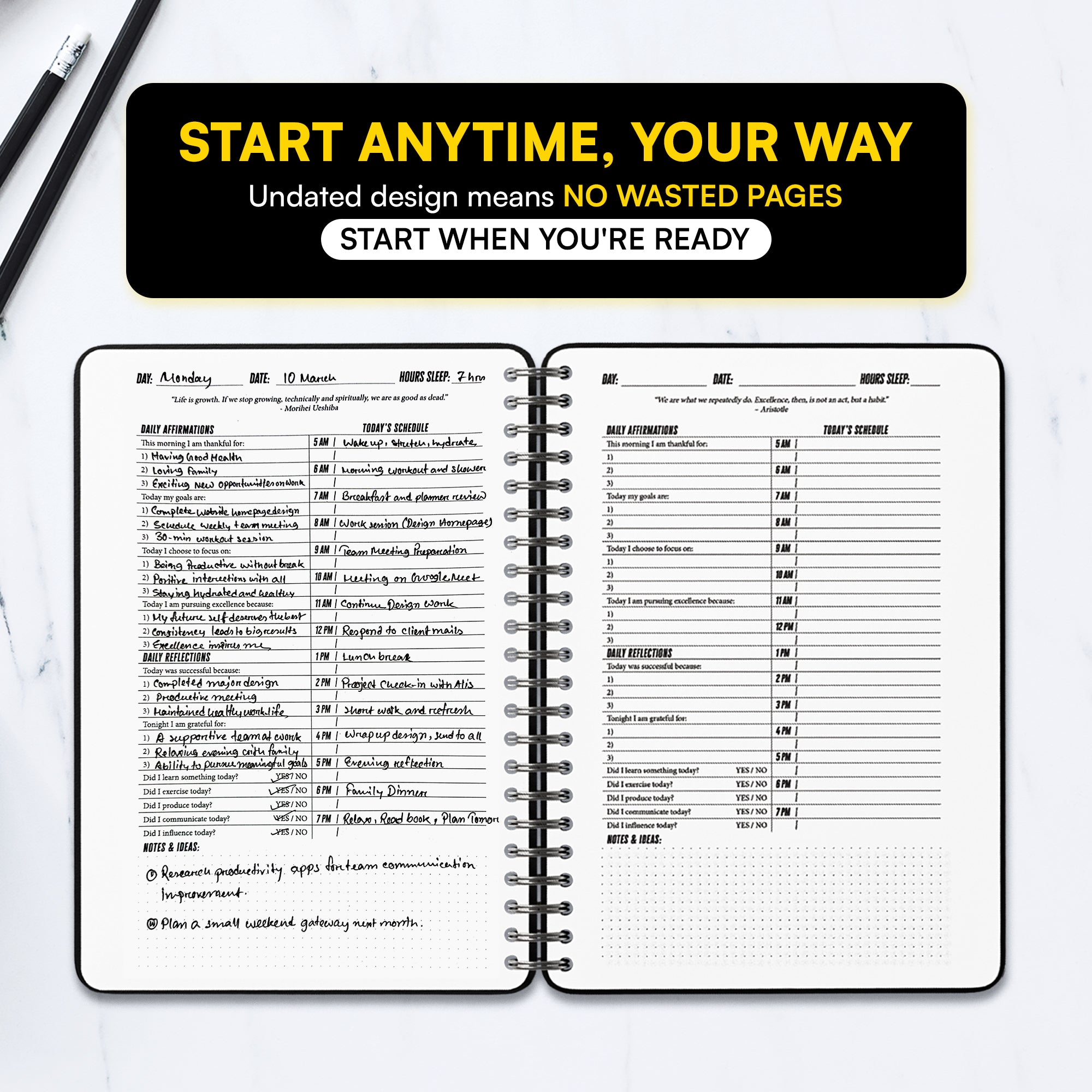 Pursuing Excellence Daily Planner – Achieve Goals with Ease