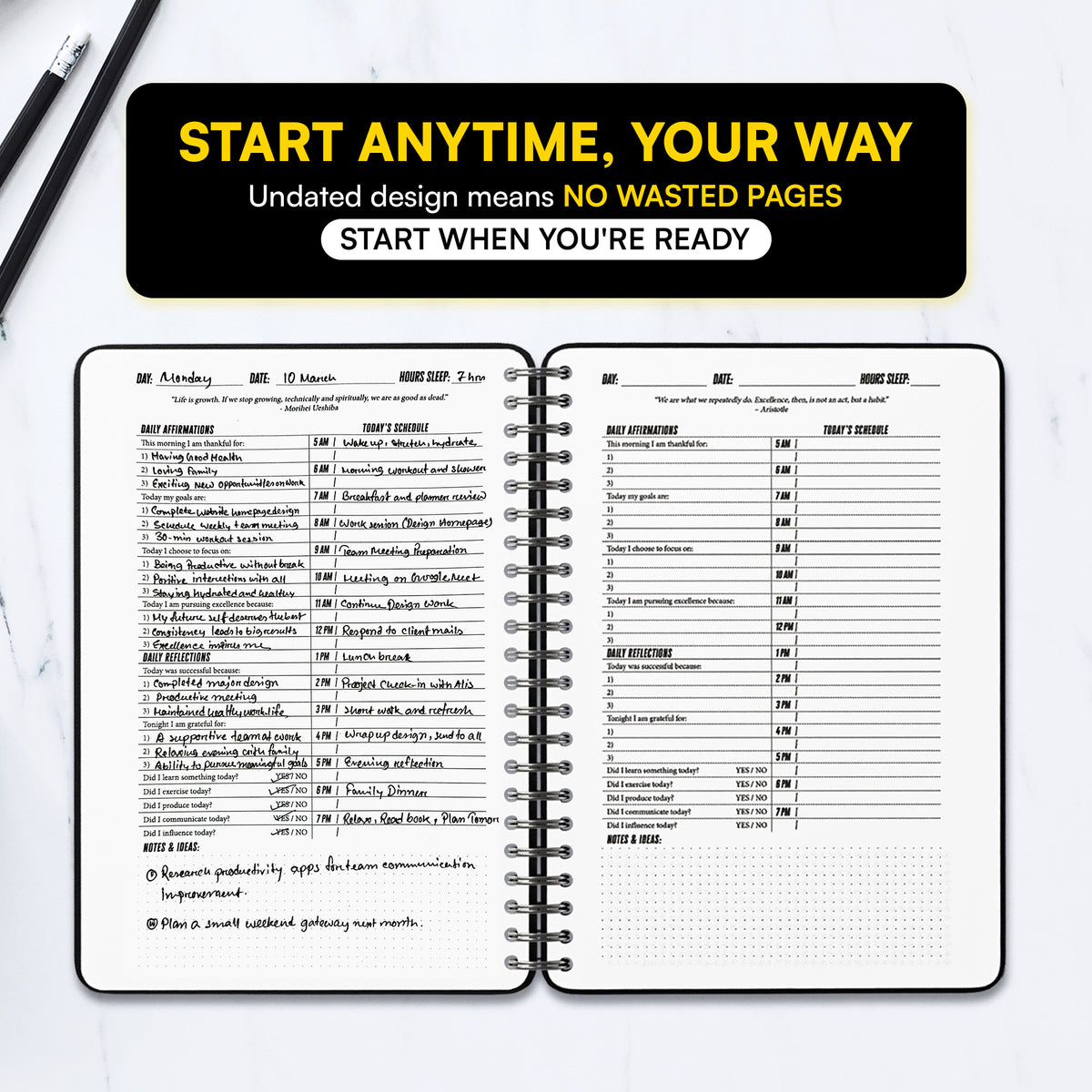 Pursuing Excellence 12-Month Workbook + Planner Kit