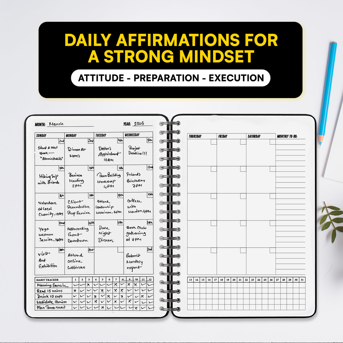 Pursuing Excellence 12-Month Workbook + Planner Kit