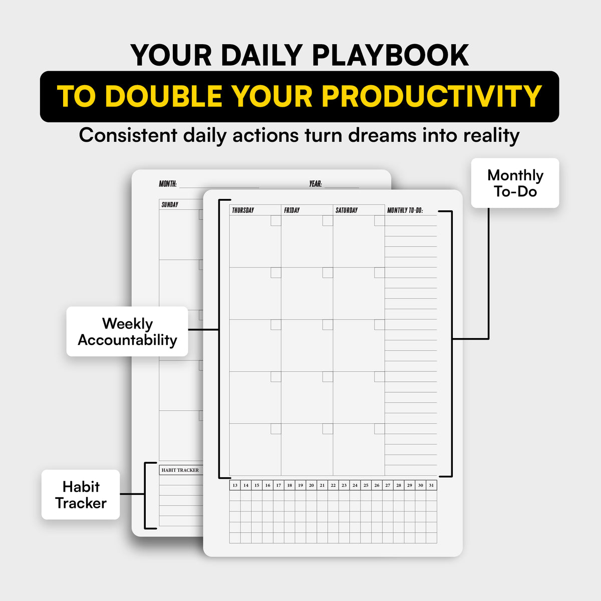 Pursuing Excellence 12-Month Workbook + Planner Kit