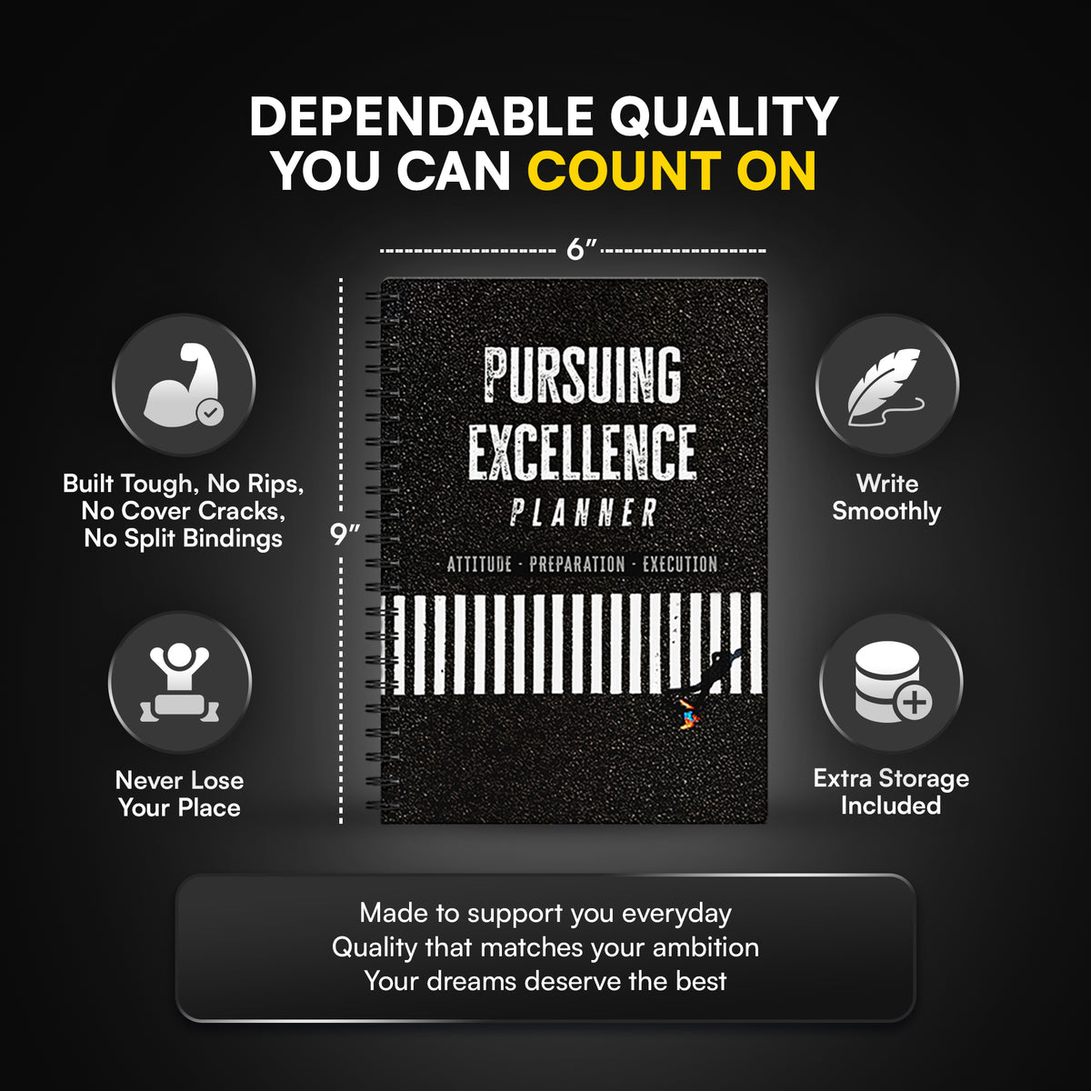 Pursuing Excellence 12-Month Workbook + Planner Kit